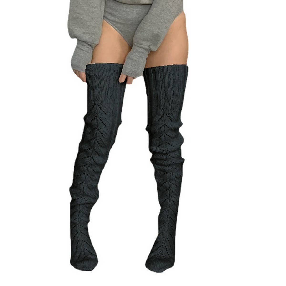 AUTUMN AND WINTER HOLLOW OVER-THE-KNEE SOCKS_CWMS0847