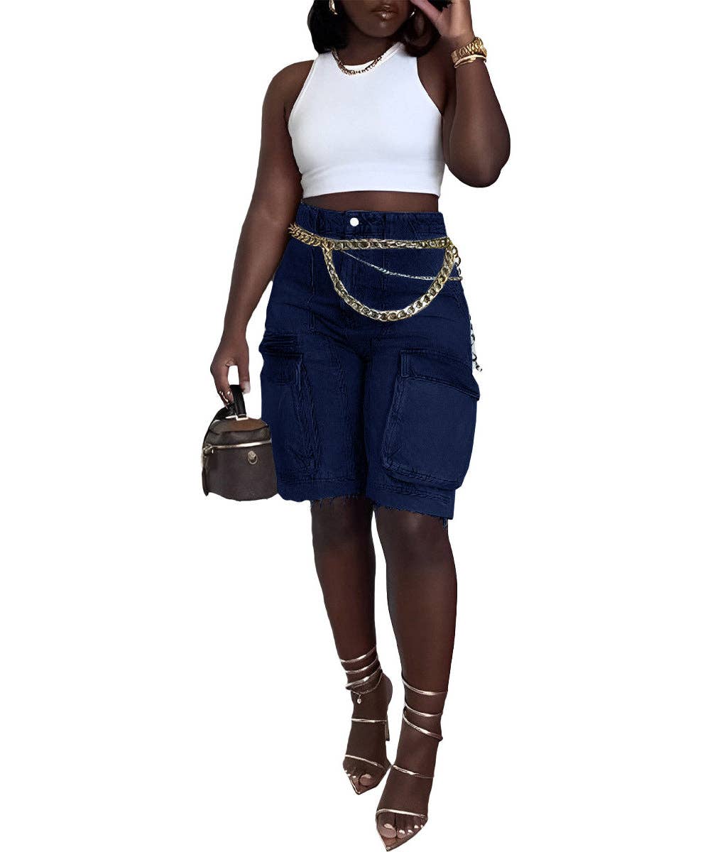 Cargo Pocket Denim Pants