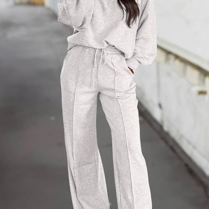 Grey set collared  pant set