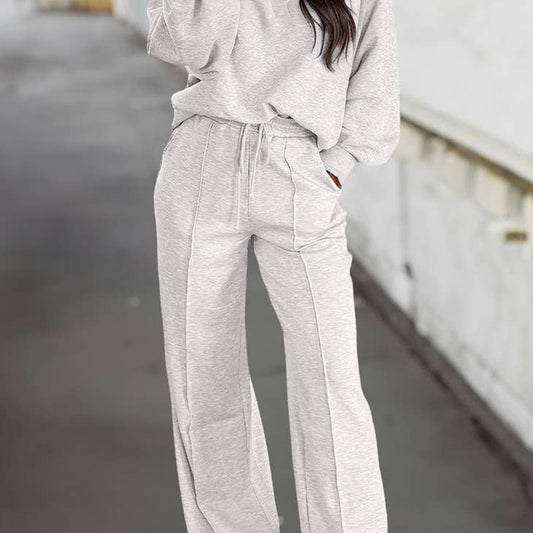 Grey set collared  pant set
