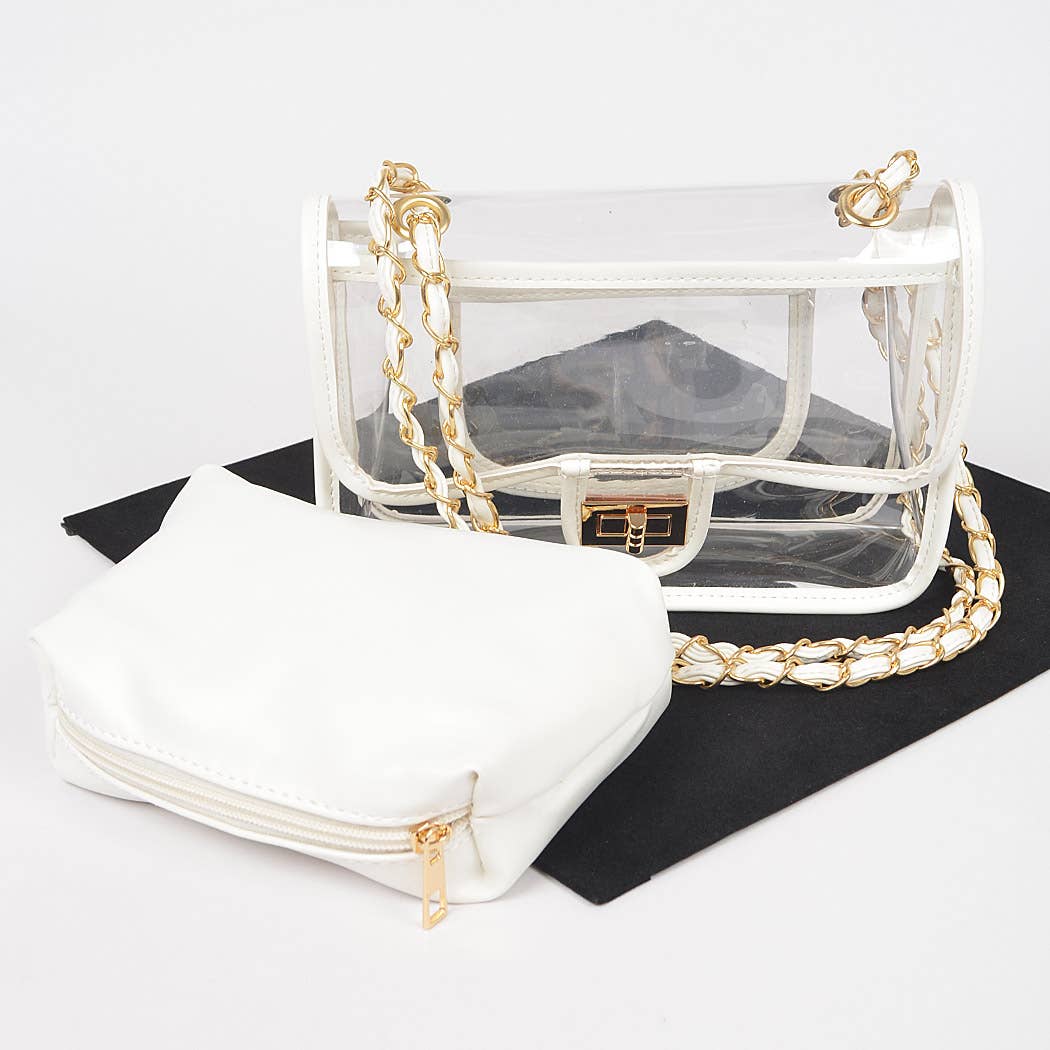 Transparent Crossbody Bag W/pouch