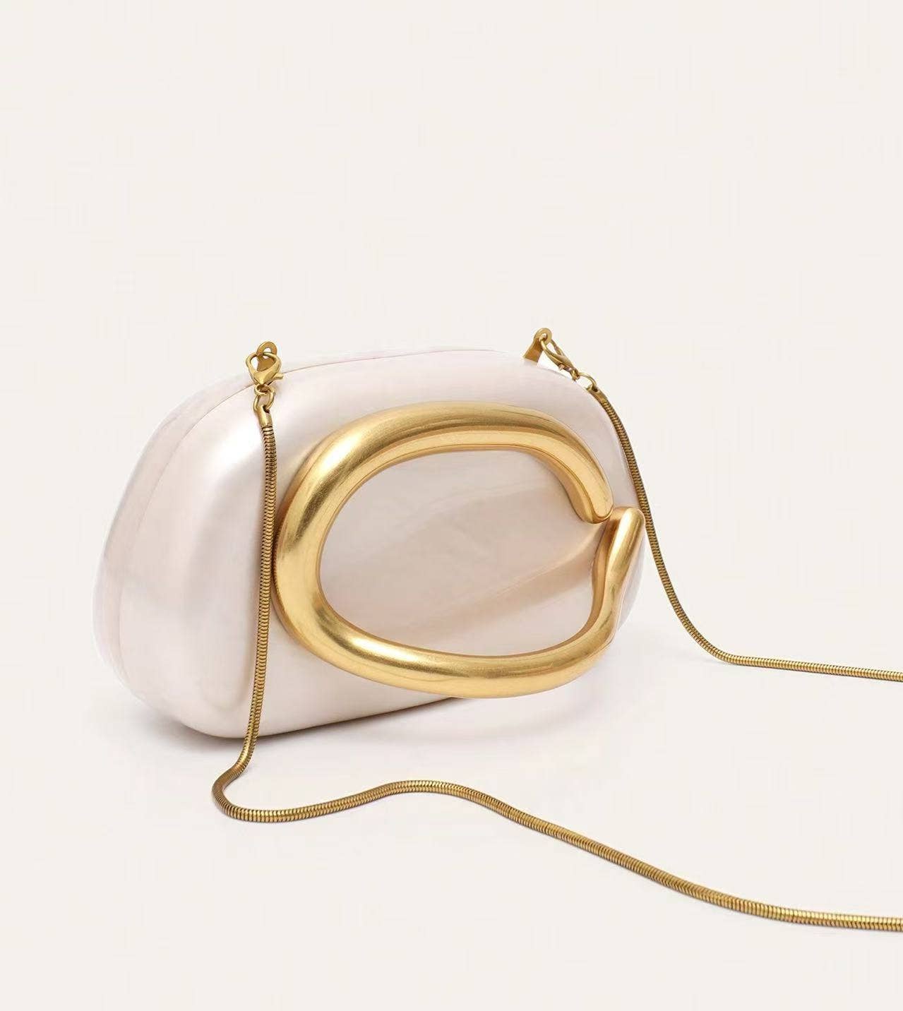 Trendy Shell Acrylic Clutch Bag for Evening Events