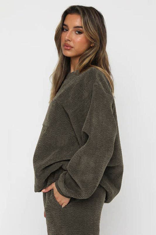 WOMEN TWO PIECE CORDUROY WESTERN SET