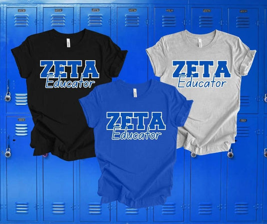 Zeta Phi Beta Sorority Inspired Educator T-Shirt