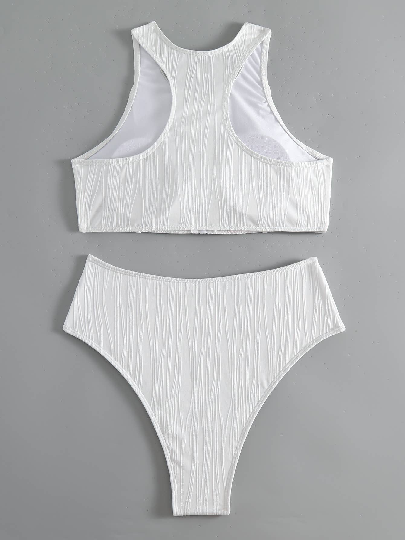 "Fun" Zipper sports split-piece swimsuit