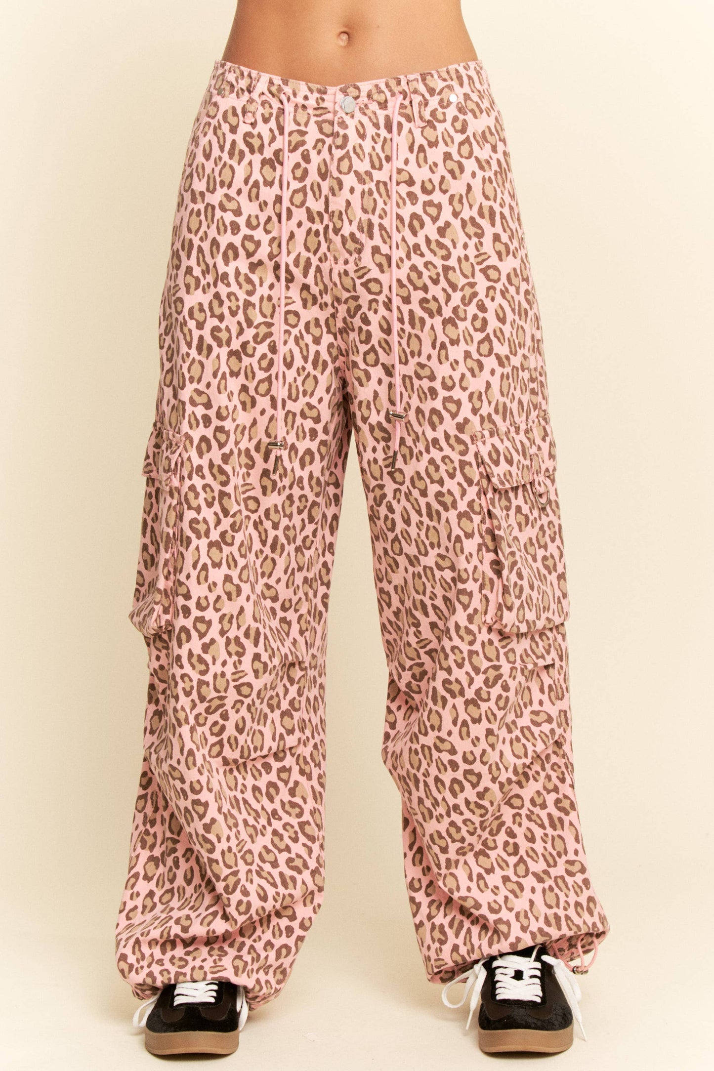 Animal WASHED LEOPARD DEIM ELASTIC JEAN PANTS