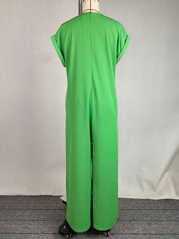 Green  Pocket Jumpsuit