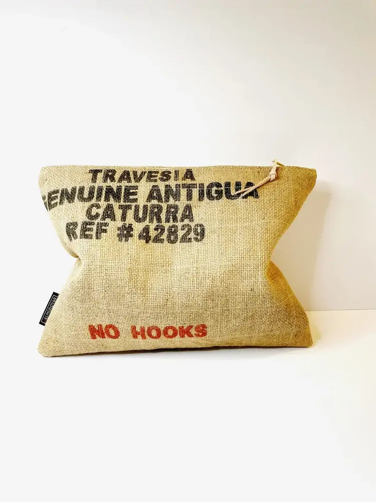 Recycled Burlap Oversized Clutch