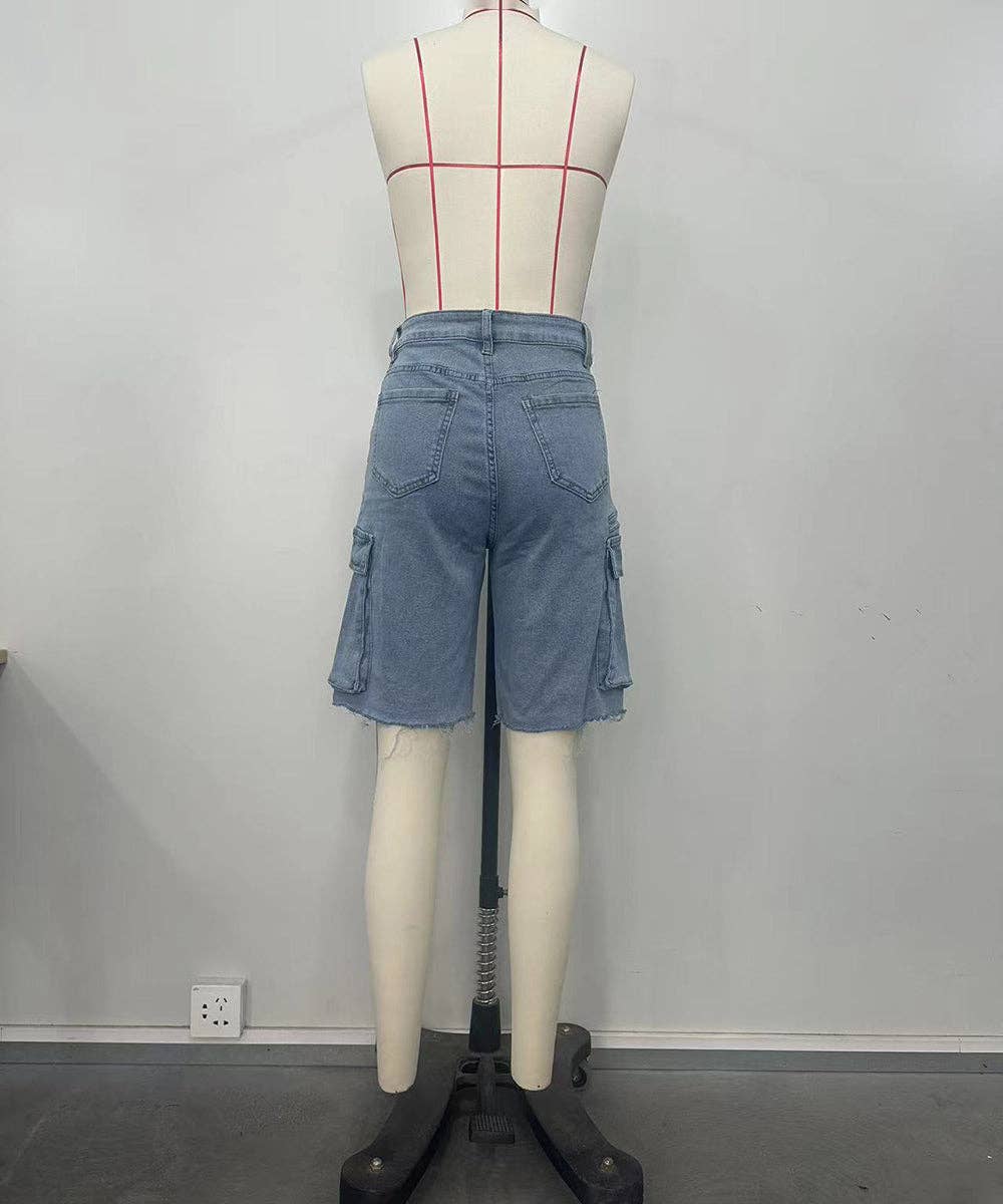 Cargo Pocket Denim Pants