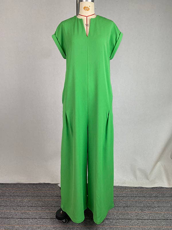 Green  Pocket Jumpsuit