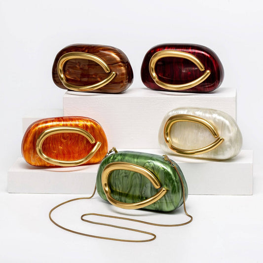 Trendy Shell Acrylic Clutch Bag for Evening Events