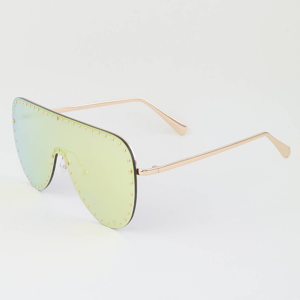 Multi Beaded Shield Sunglasses
