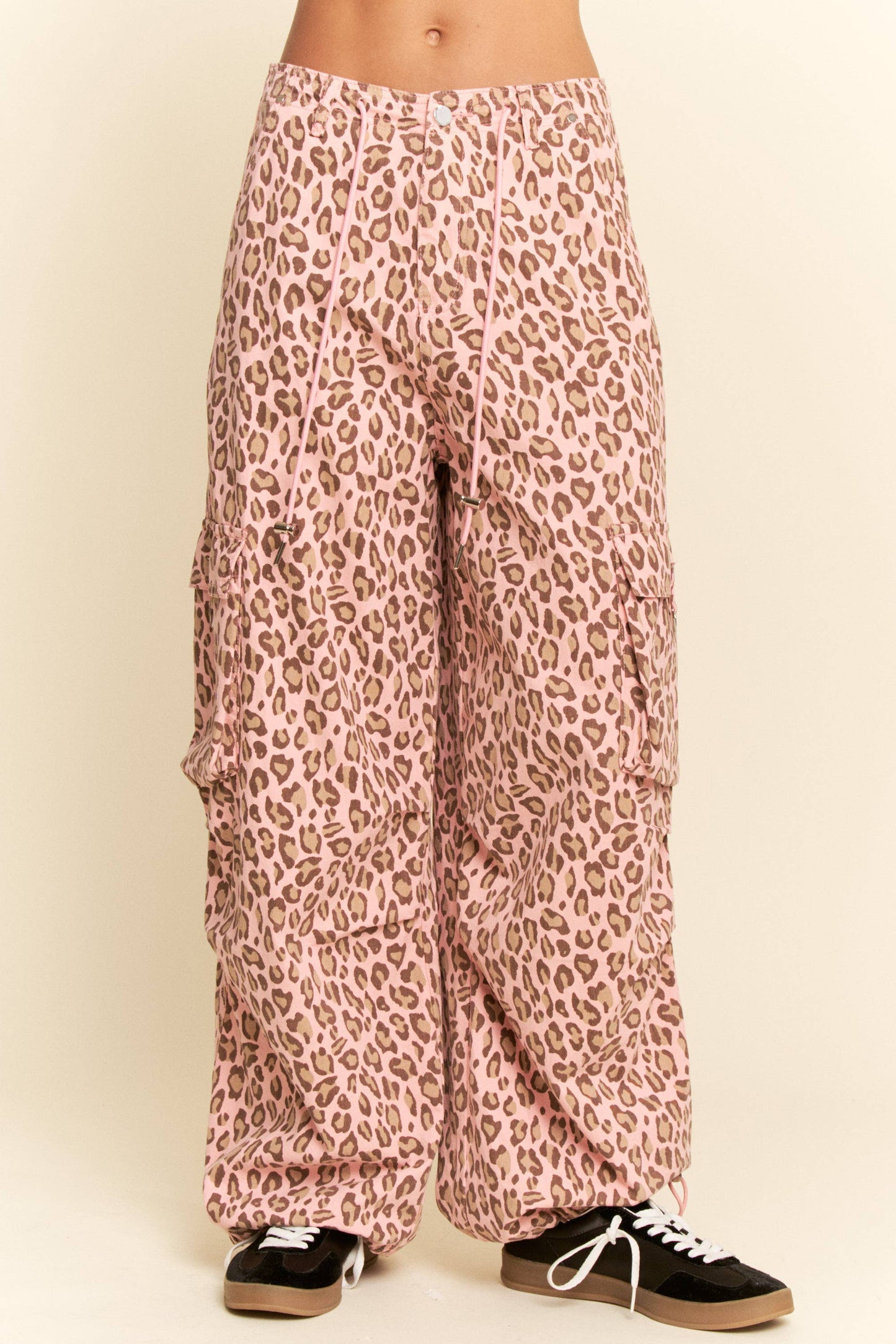 Animal WASHED LEOPARD DEIM ELASTIC JEAN PANTS