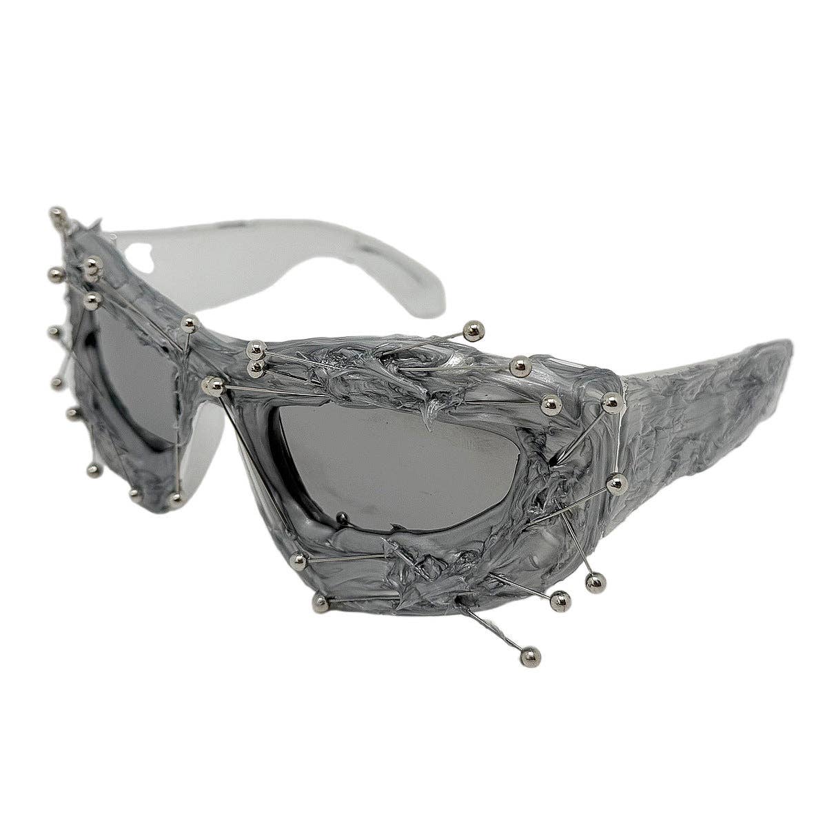 Trendy Punk Style Geometric Sunglasses UV400 Protection