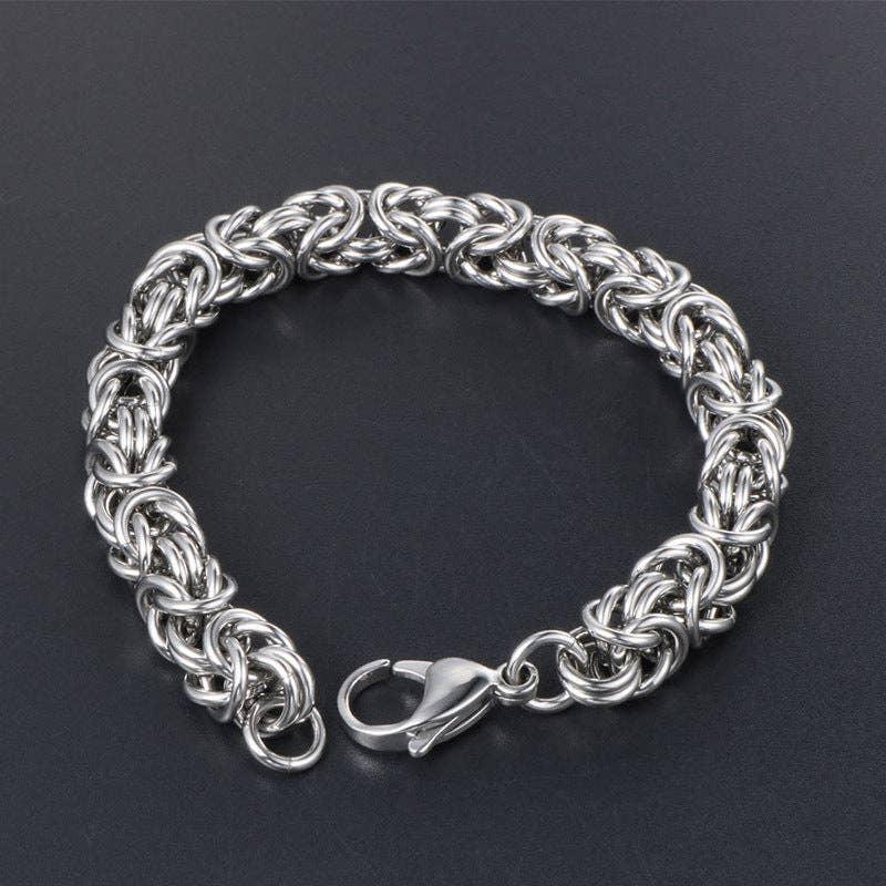 Trendy Woven Men's Titanium Steel Bracelet Punk Style Fashion Accessory