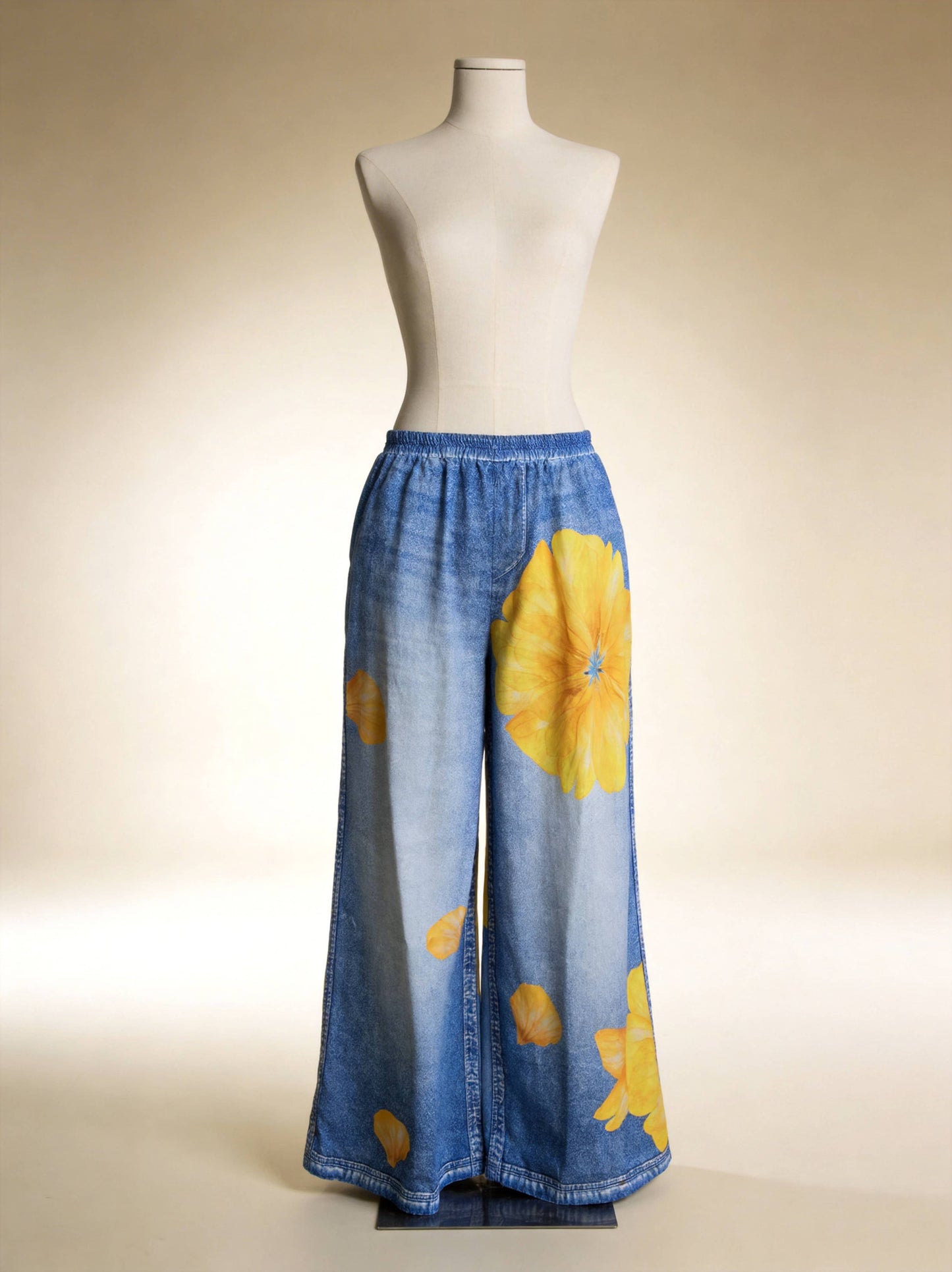 Printed Wide Leg Casual Pants
