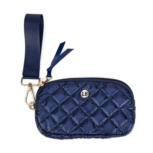 Keychain Wristlet Wallet Large Sapphire Navy Blue