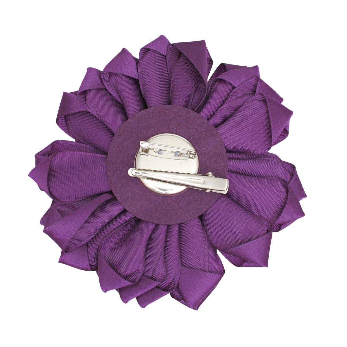 Purple Violet Flower Pearl Brooch