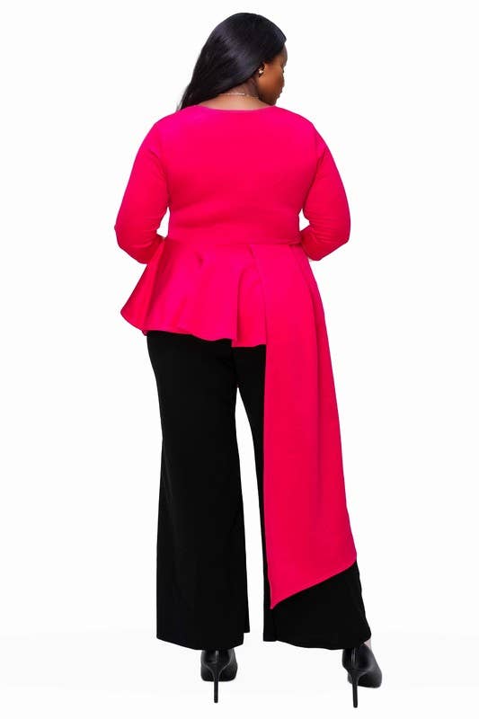 Asymmetrical Peplum Top