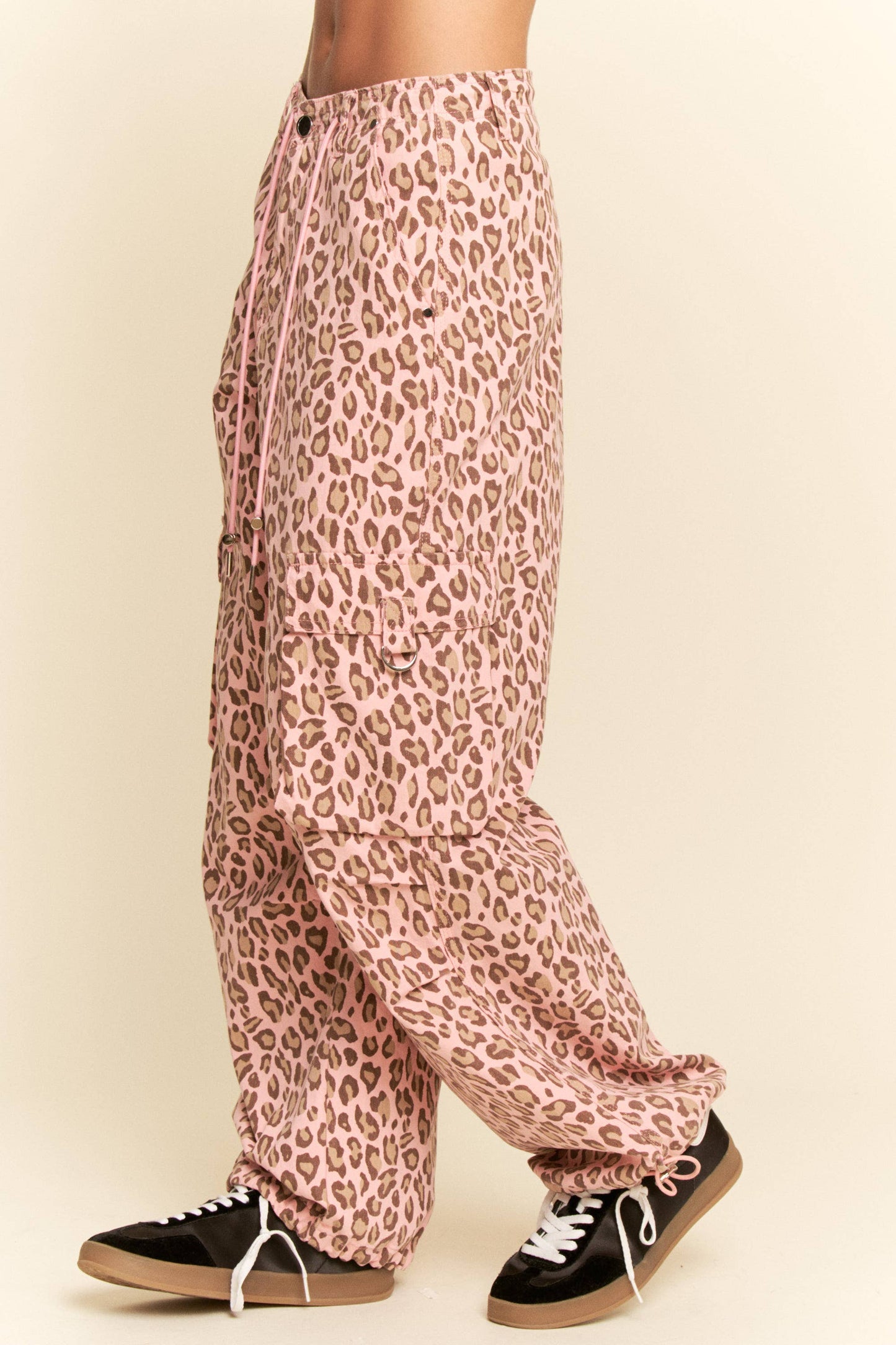 Animal WASHED LEOPARD DEIM ELASTIC JEAN PANTS