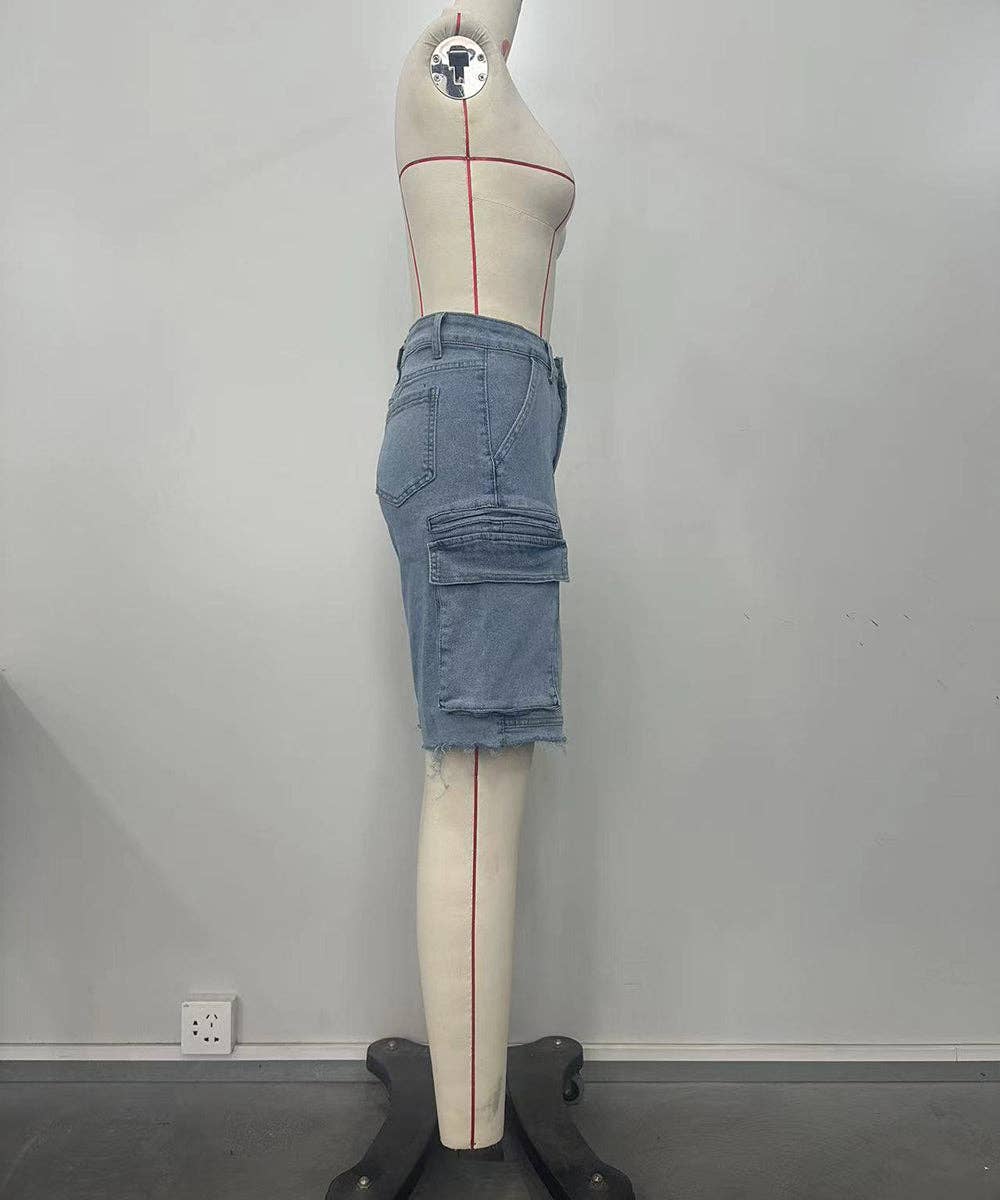 Cargo Pocket Denim Pants