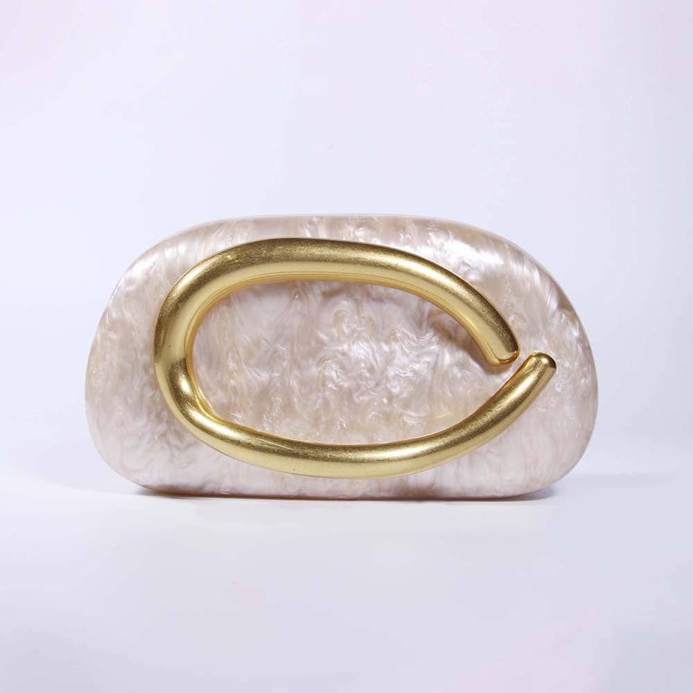 Trendy Shell Acrylic Clutch Bag for Evening Events