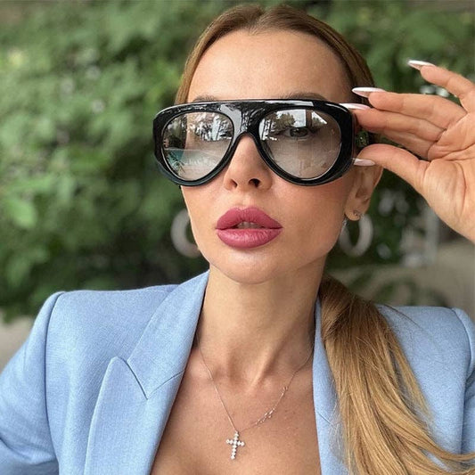 Retro Oversized Slimming UV400 Sunglasses for Women