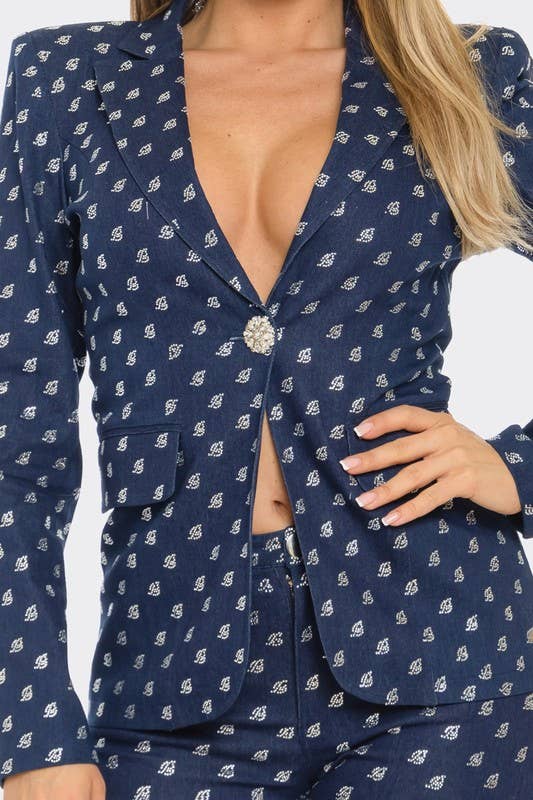 Rhinestone Denim Set - Sale