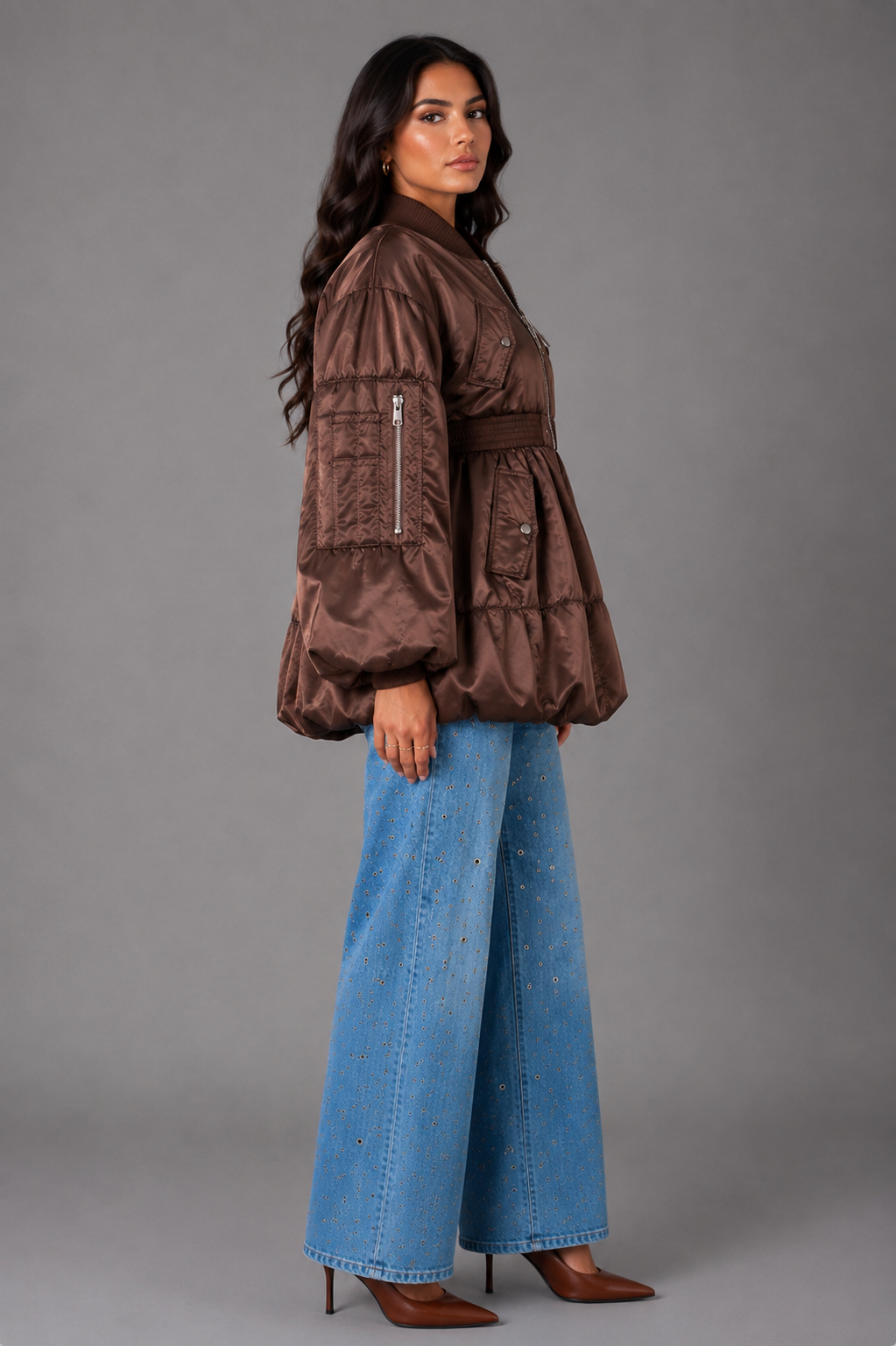 New Woven Jacket with Contrasting Lining – Style 82337